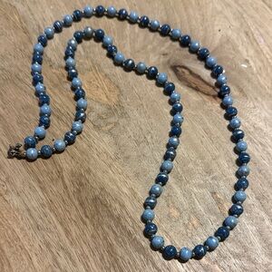 Elegant Blue Beaded Necklace